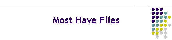 Most Have Files